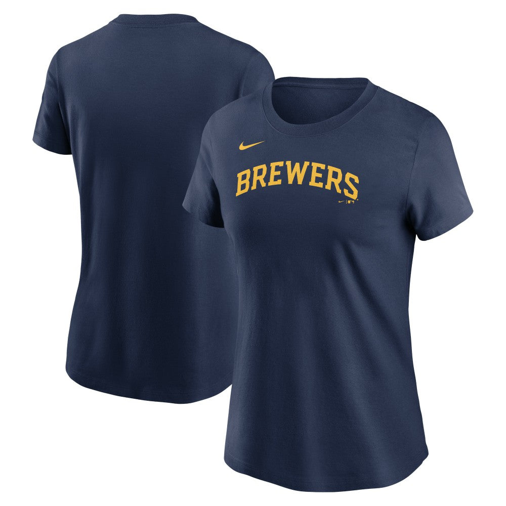 Milwaukee Brewers Nike Women's Wordmark T-Shirt Near Me
