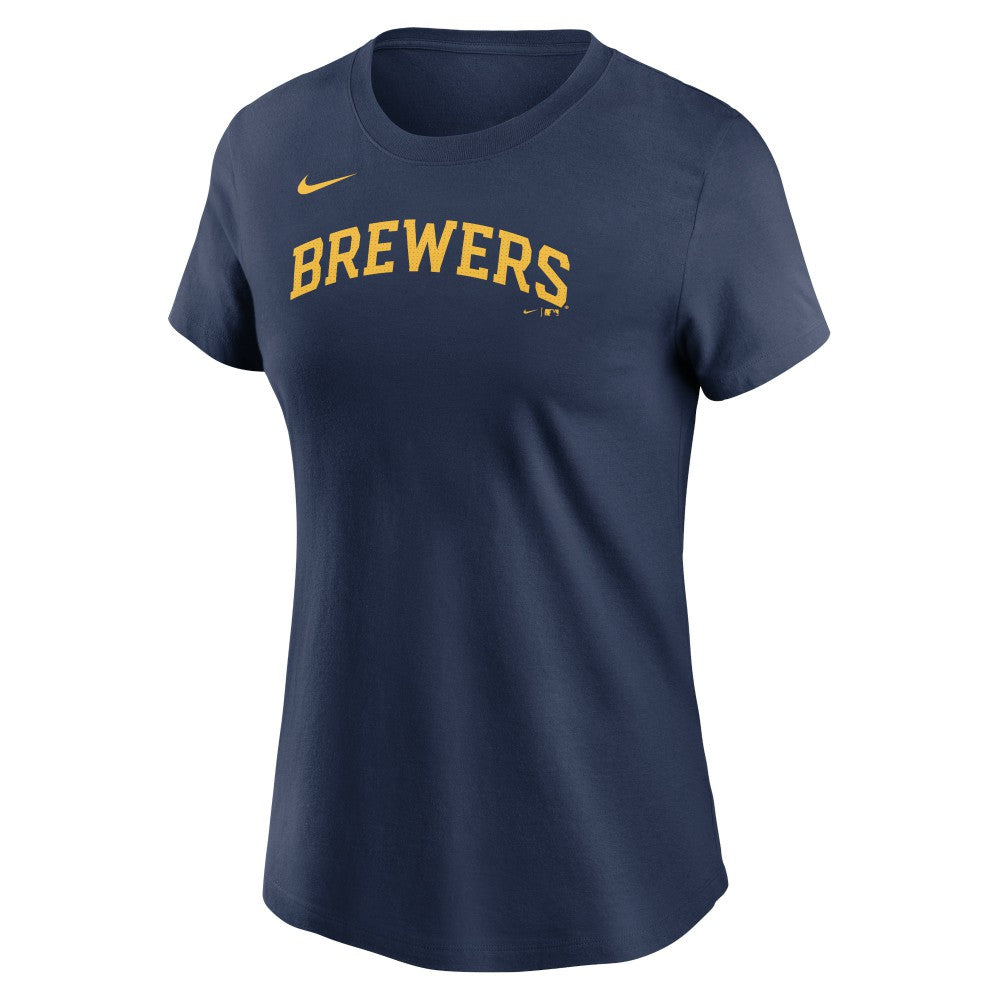 Milwaukee Brewers Nike Women's Wordmark T-Shirt Near Me