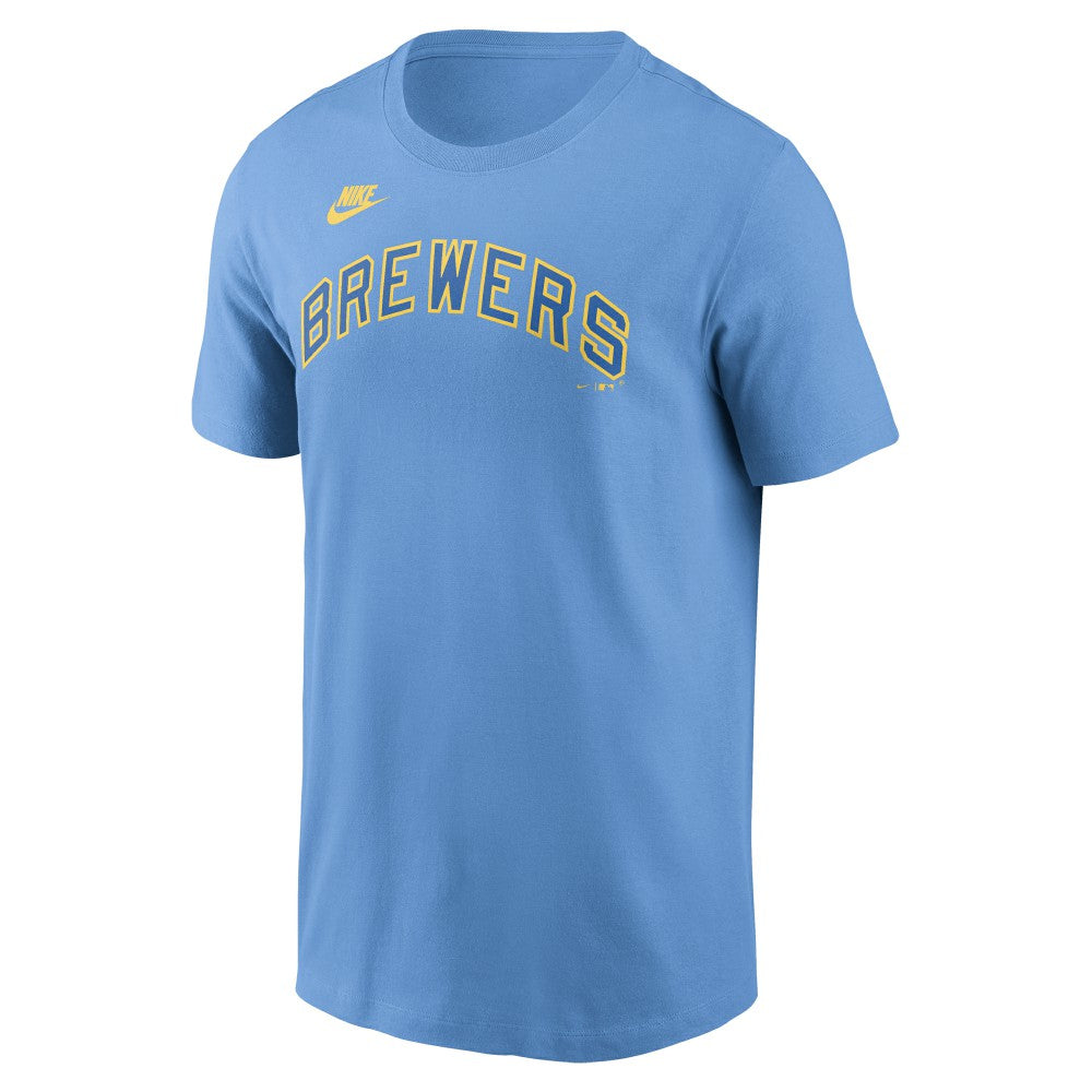 Milwaukee Brewers Nike Cooperstown Collection Wordmark T-Shirt discount