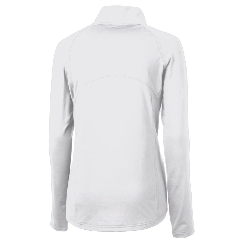 Philadelphia Eagles Cutter & Buck Women's Gridiron Classics Logo Adapt Eco Knit Stretch Recycled Half-Zip Pullover Top White - NFL