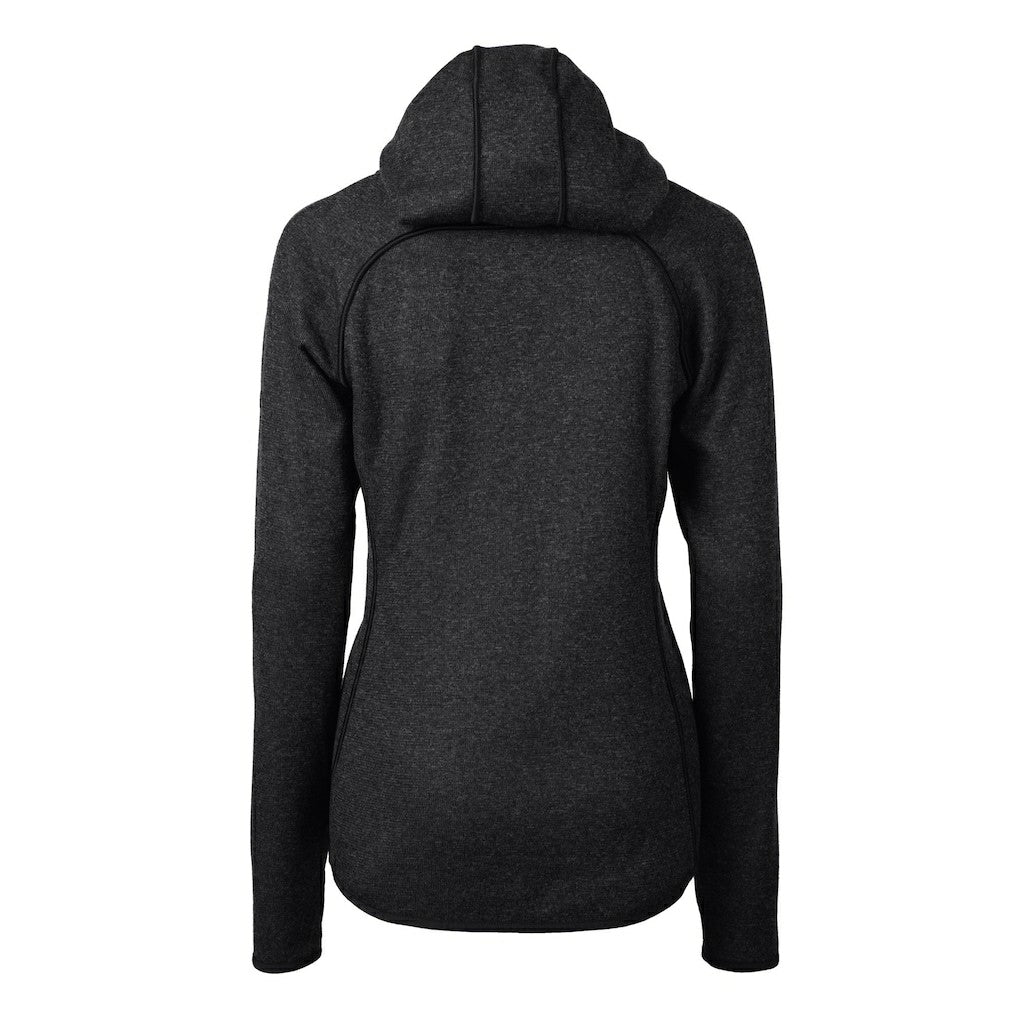 Philadelphia Eagles Cutter & Buck Women's Gridiron Classics Logo Mainsail Sweater-Knit Full-Zip Hoodie Heather Charcoal - NFL