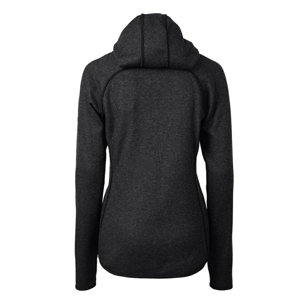 Philadelphia Eagles Cutter & Buck Women's Gridiron Classics Logo Mainsail Sweater-Knit Full-Zip Hoodie Heather Charcoal - NFL