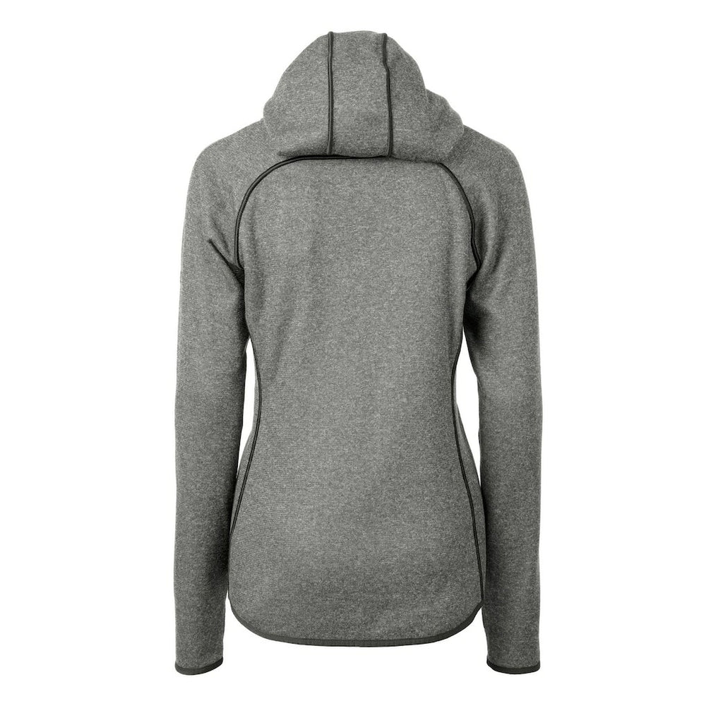 Philadelphia Eagles Cutter & Buck Women's Gridiron Classics Logo Mainsail Sweater-Knit Full-Zip Hoodie Heather Gray - NFL