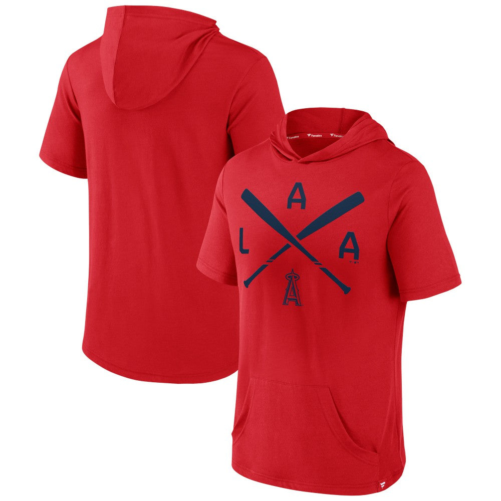 Los Angeles Angels Fanatics Iconic Rebel Short Sleeve Hooded Top Clearance