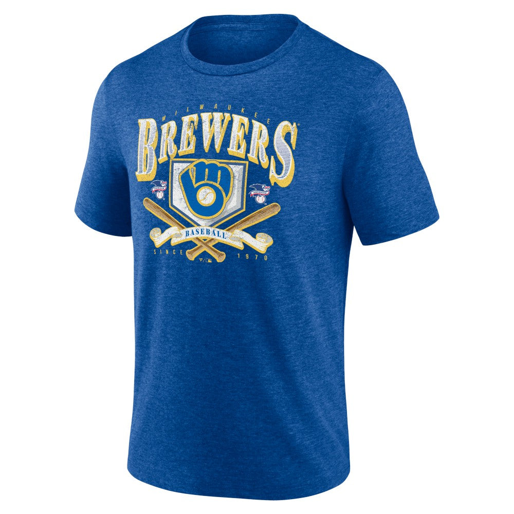 Milwaukee Brewers Fanatics Home Team Tri-Blend T-Shirt On Sale