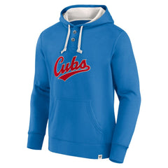 Fanatics Chicago Cubs Royal Plan for Adversity Henley Fleece Pullover Hoodie Lifestyle