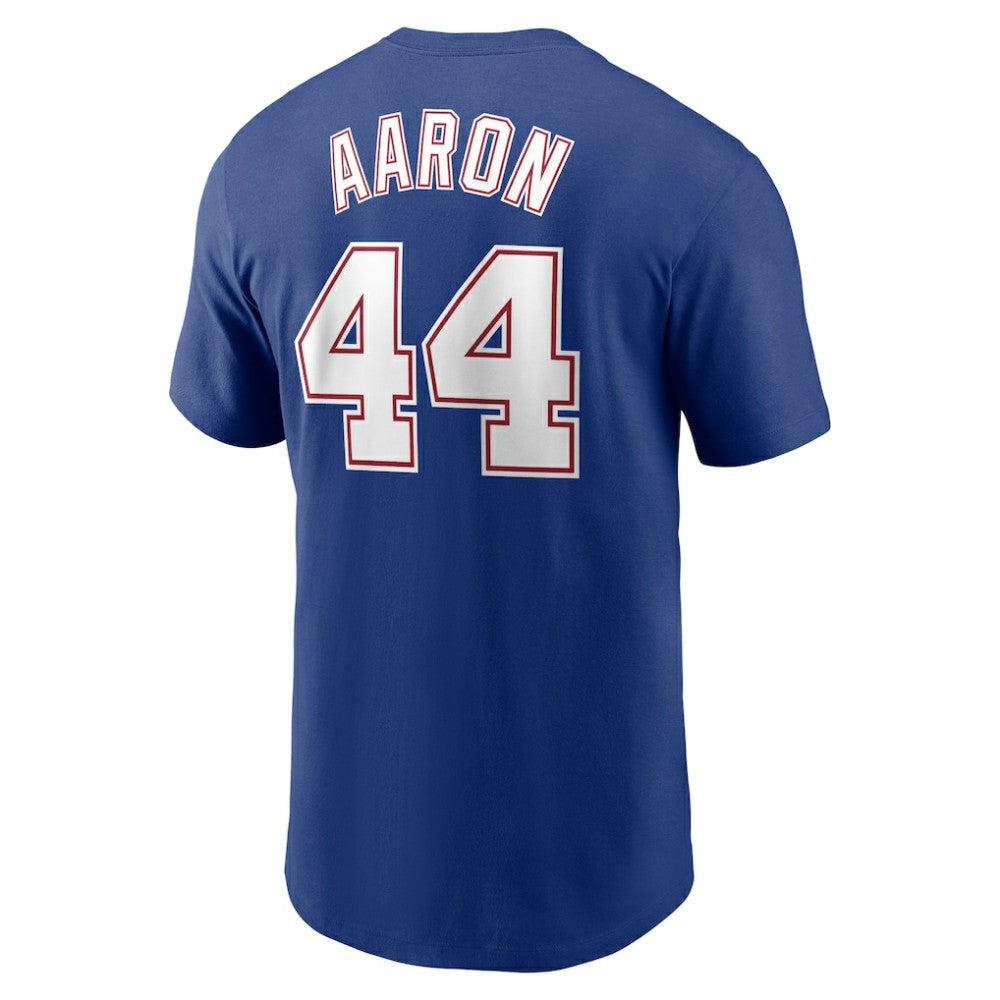 Hank Aaron Atlanta Braves Nike Cooperstown Collection Fuse Name & Number T-Shirt Clearance