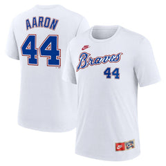 Hank Aaron Atlanta Braves Nike Cooperstown Collection Tri-Blend Name & Number T-Shirt for sale