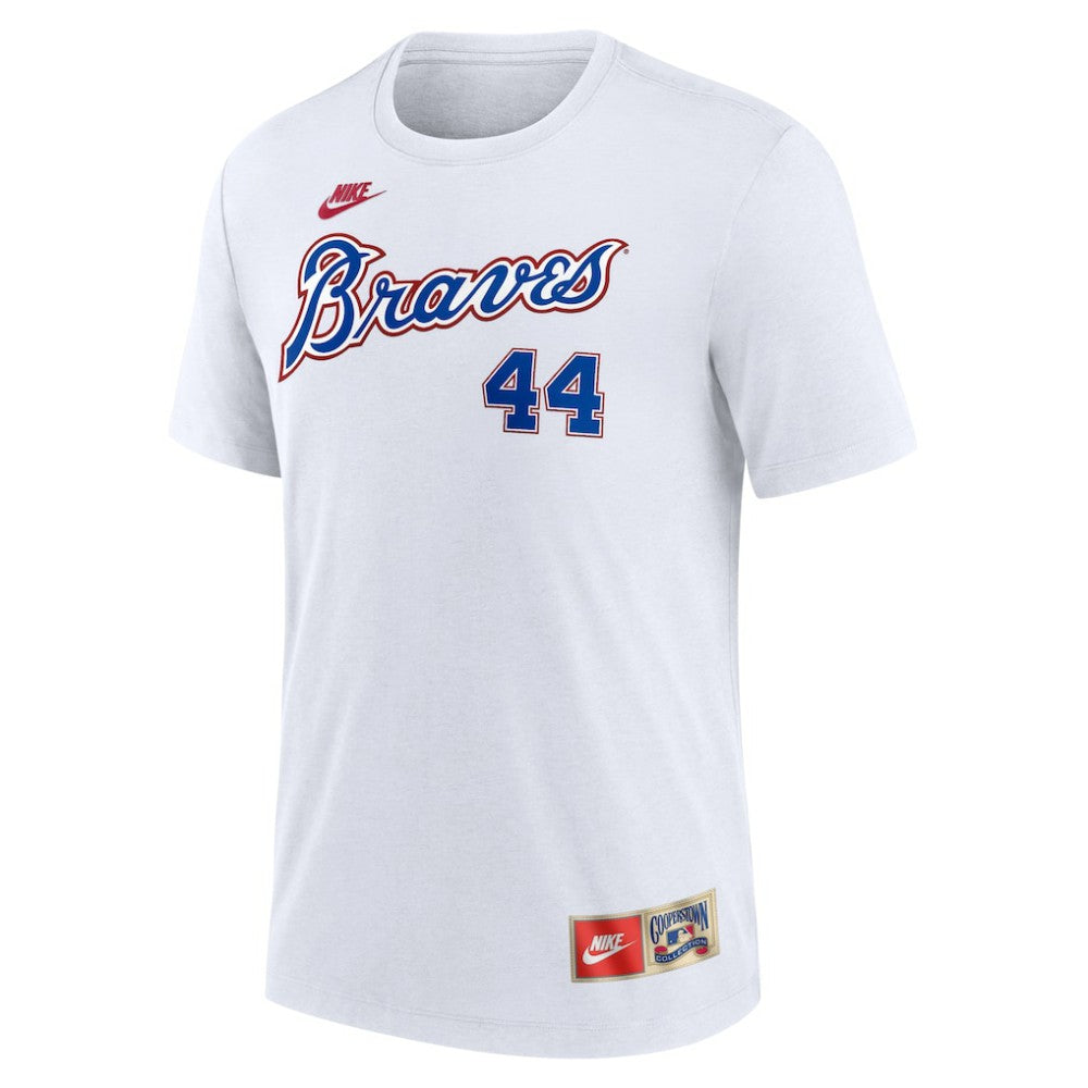 Hank Aaron Atlanta Braves Nike Cooperstown Collection Tri-Blend Name & Number T-Shirt for sale