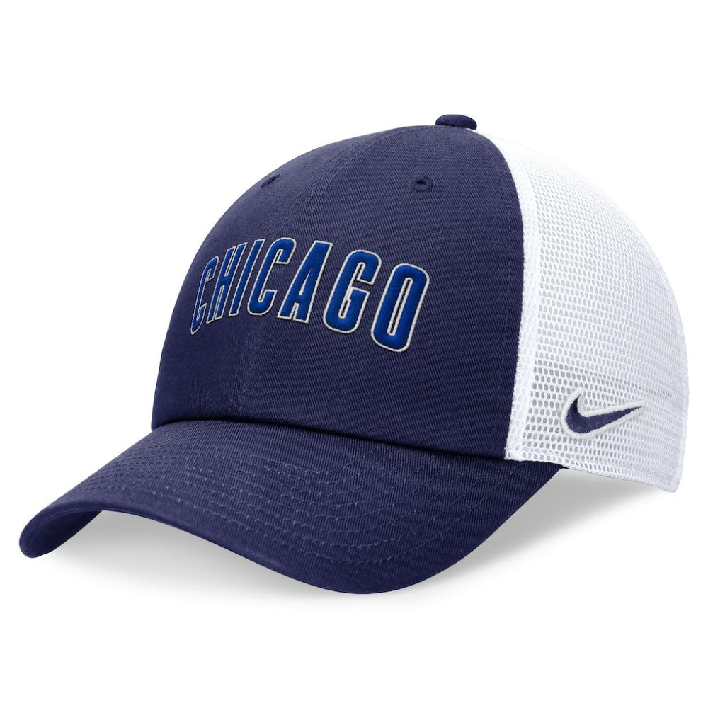 Chicago Cubs Nike Wordmark Adjustable Trucker Hat Sale
