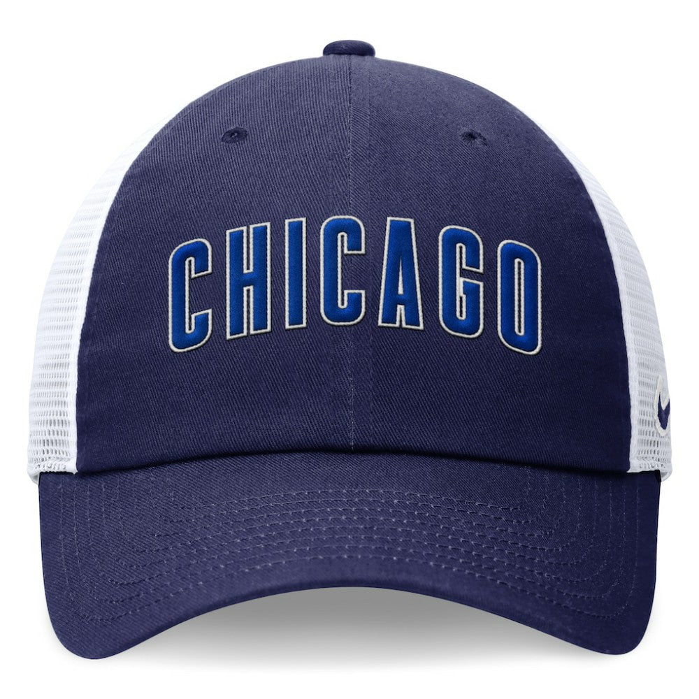 Chicago Cubs Nike Wordmark Adjustable Trucker Hat Sale