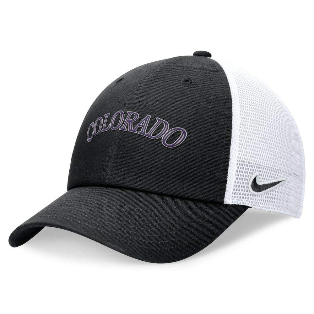 Colorado Rockies Nike Wordmark Adjustable Trucker Hat Clearance
