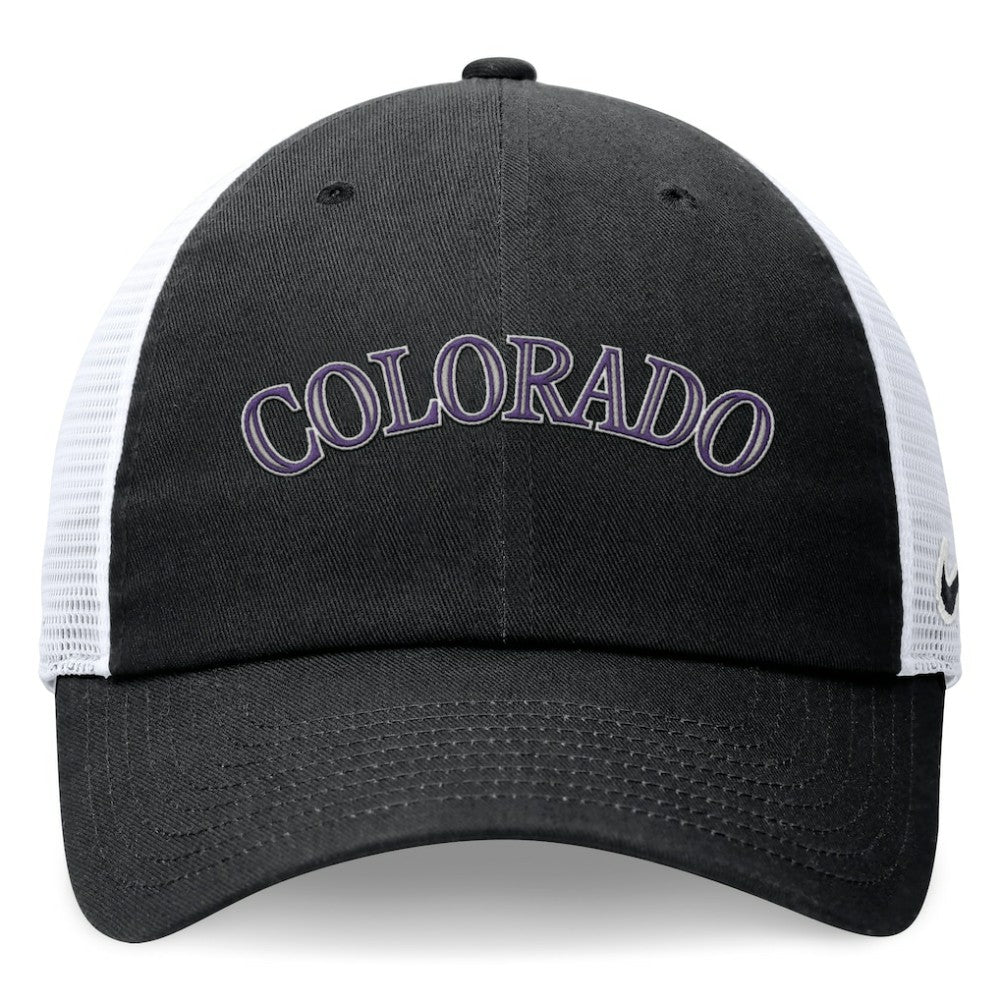 Colorado Rockies Nike Wordmark Adjustable Trucker Hat Clearance