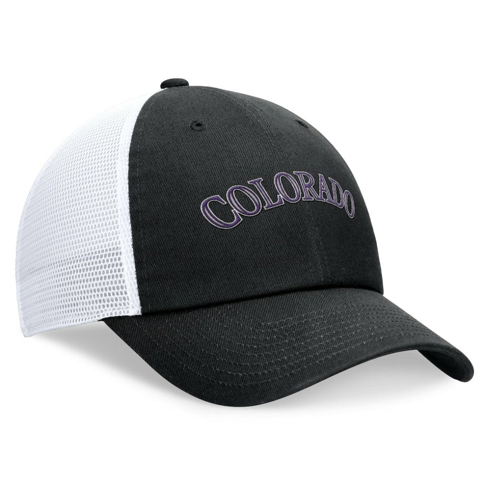 Colorado Rockies Nike Wordmark Adjustable Trucker Hat Clearance
