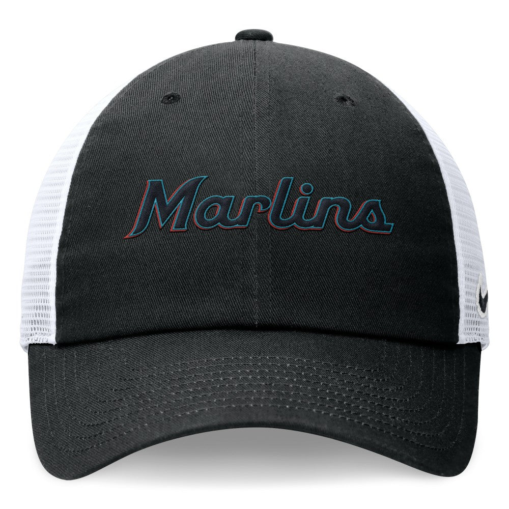 Miami Marlins Nike Wordmark Adjustable Trucker Hat Sale