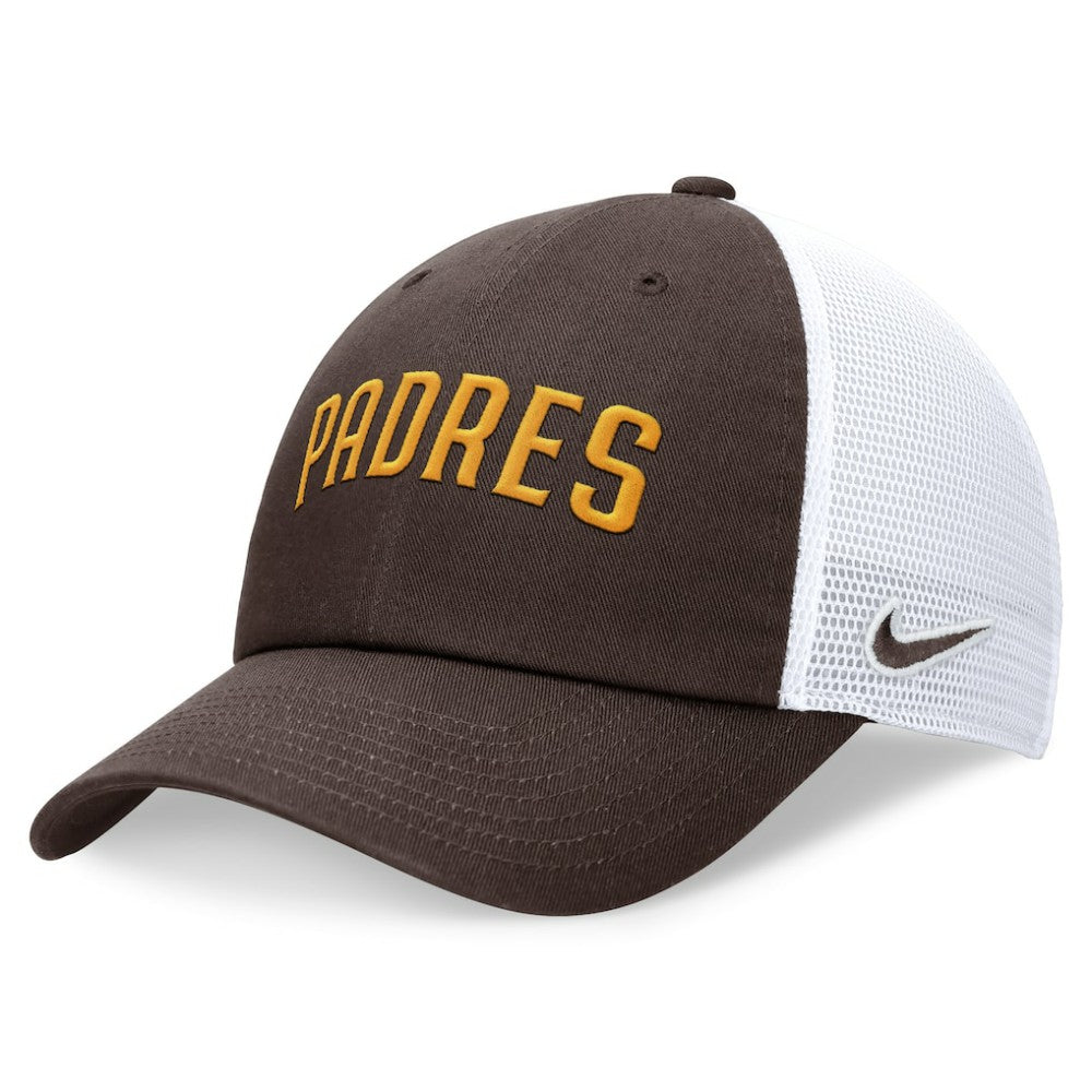 San Diego Padres Nike Wordmark Adjustable Trucker Hat discount