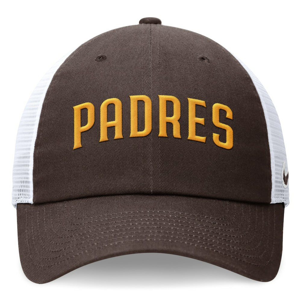San Diego Padres Nike Wordmark Adjustable Trucker Hat discount