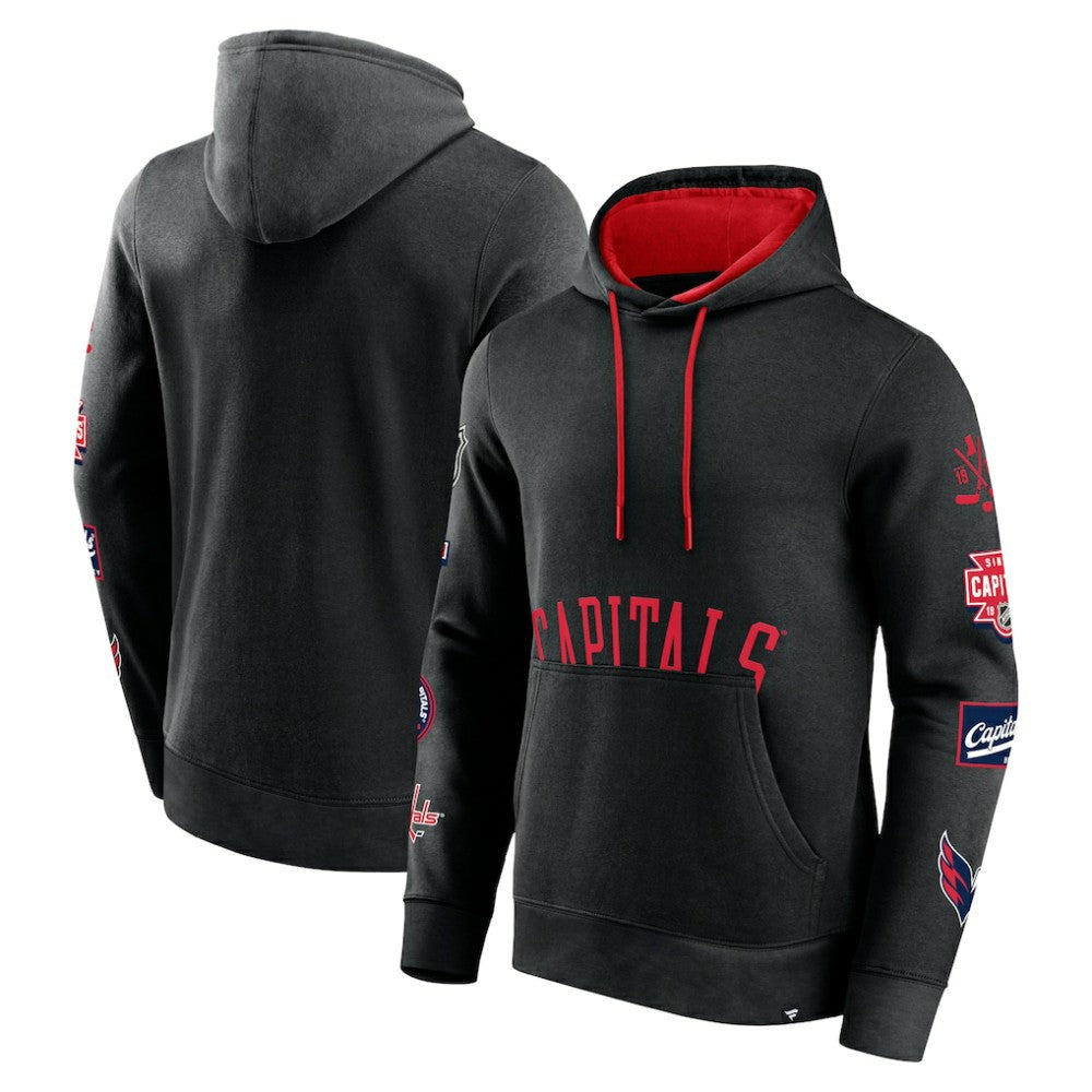 Washington Capitals Fanatics Wild Winner Pullover Hoodie Black