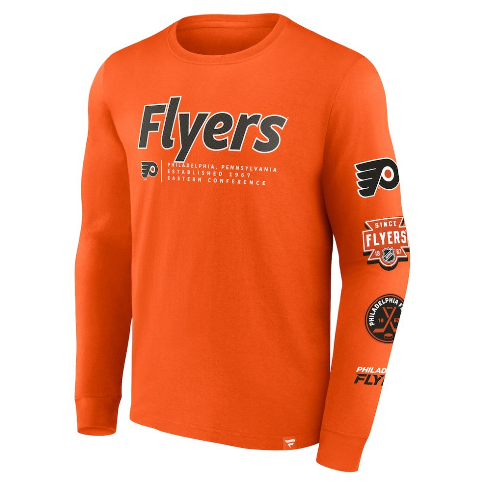 Philadelphia Flyers - Fanatics Strike the Goal Long Sleeve T-Shirt Orange
