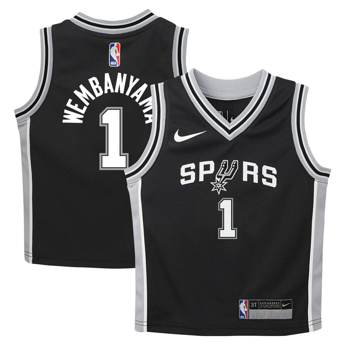 Nike - Victor Wembanyama San Antonio Spurs Preschool Swingman Player Jersey - Icon Edition - Black