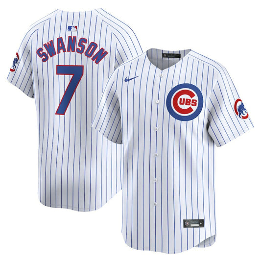 Dansby Swanson Chicago Cubs Nike Home Limited Player Jersey - White | MLB Jerseys