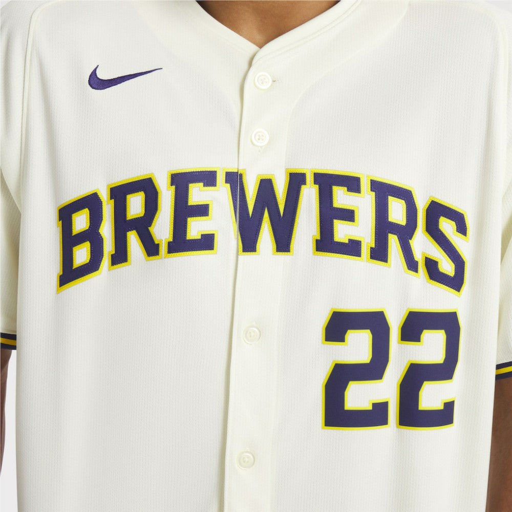 Christian Yelich Milwaukee Brewers Nike Home Limited Player Jersey Lifestyle