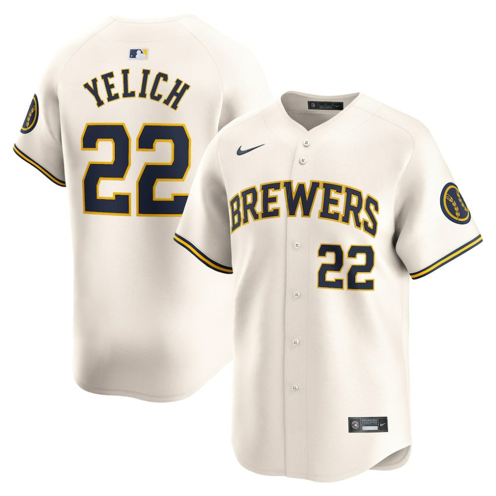 Christian Yelich Milwaukee Brewers Nike Home Limited Player Jersey Lifestyle