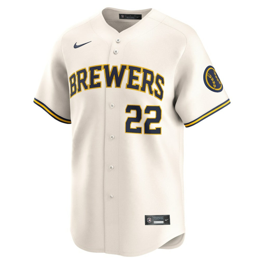 Christian Yelich Milwaukee Brewers Nike Home Limited Player Jersey Lifestyle
