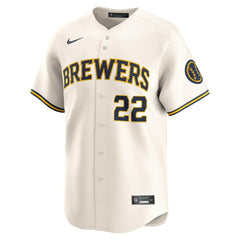 Christian Yelich Milwaukee Brewers Nike Home Limited Player Jersey Lifestyle