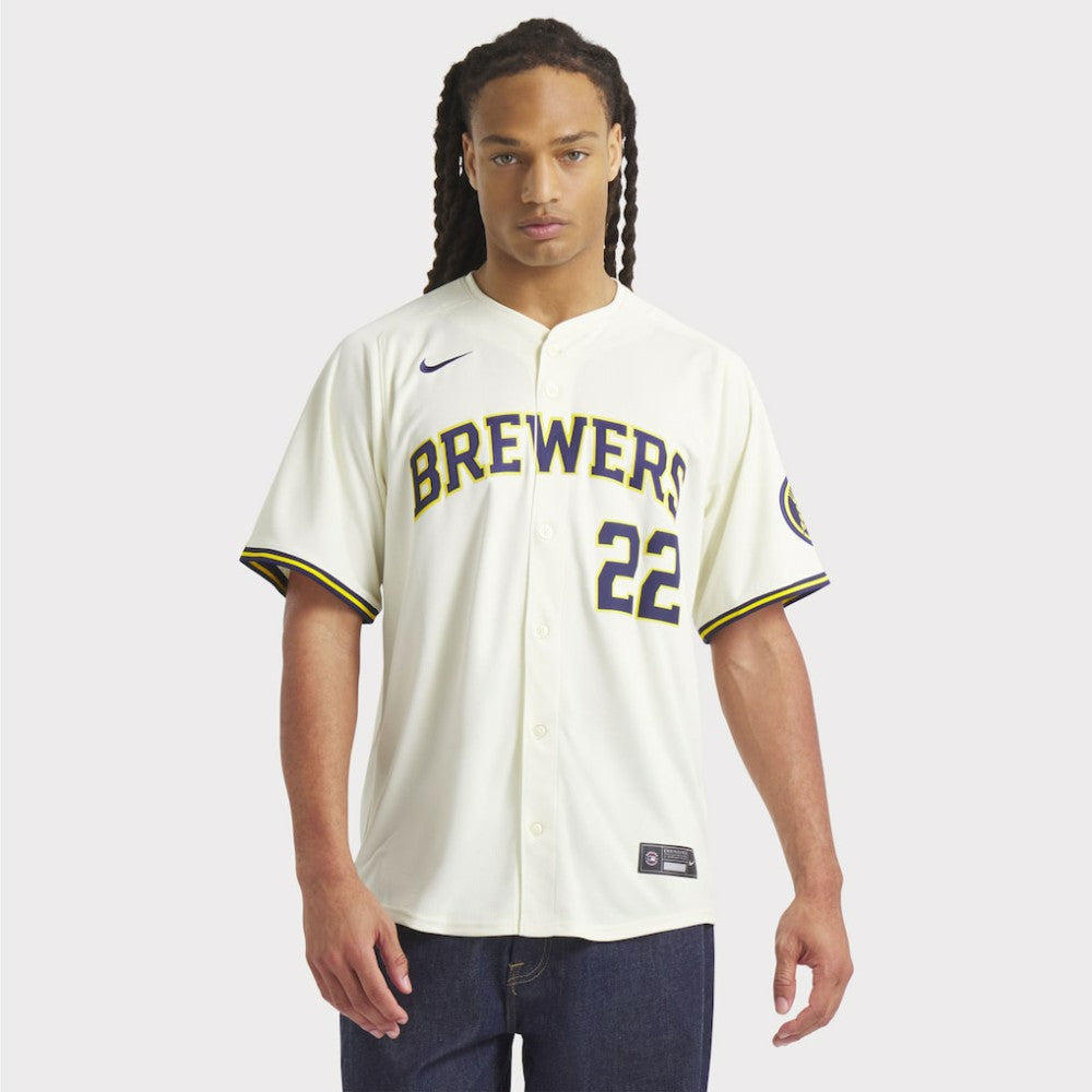 Christian Yelich Milwaukee Brewers Nike Home Limited Player Jersey Lifestyle