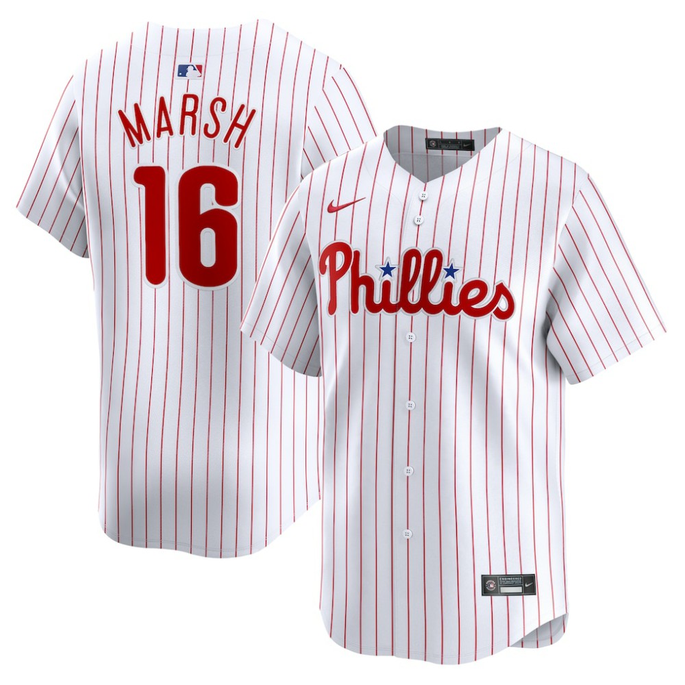 Brandon Marsh Philadelphia Phillies Nike Home Limited Player Jersey Lifestyle