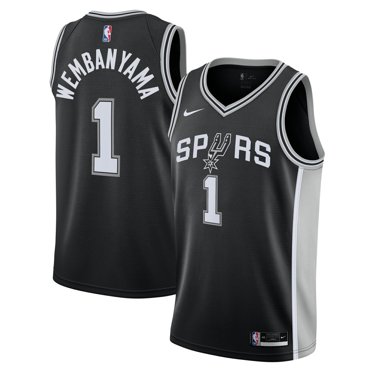 Nike - Victor Wembanyama San Antonio Spurs Youth Swingman Jersey - Icon Edition - Black