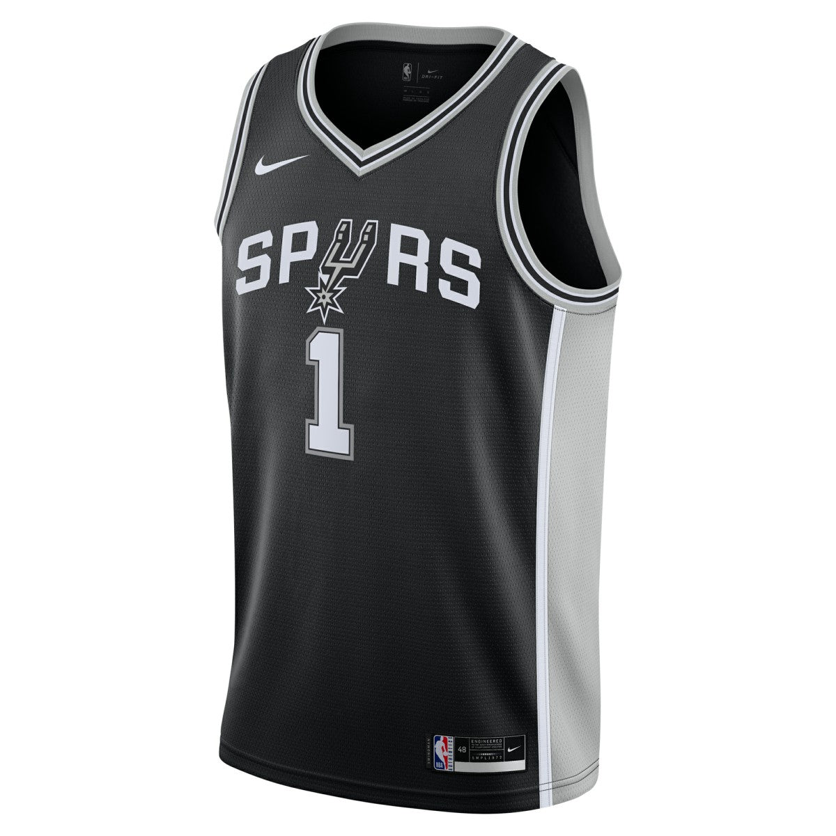 Nike - Victor Wembanyama San Antonio Spurs Youth Swingman Jersey - Icon Edition - Black