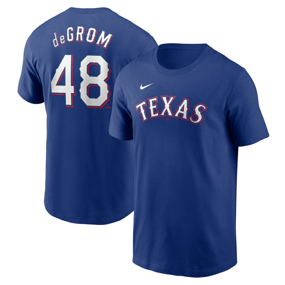 Jacob deGrom Texas Rangers Nike Fuse Name & Number T-Shirt Clearance