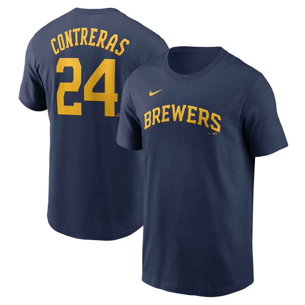 William Contreras Milwaukee Brewers Nike Fuse Name & Number T-Shirt Sale