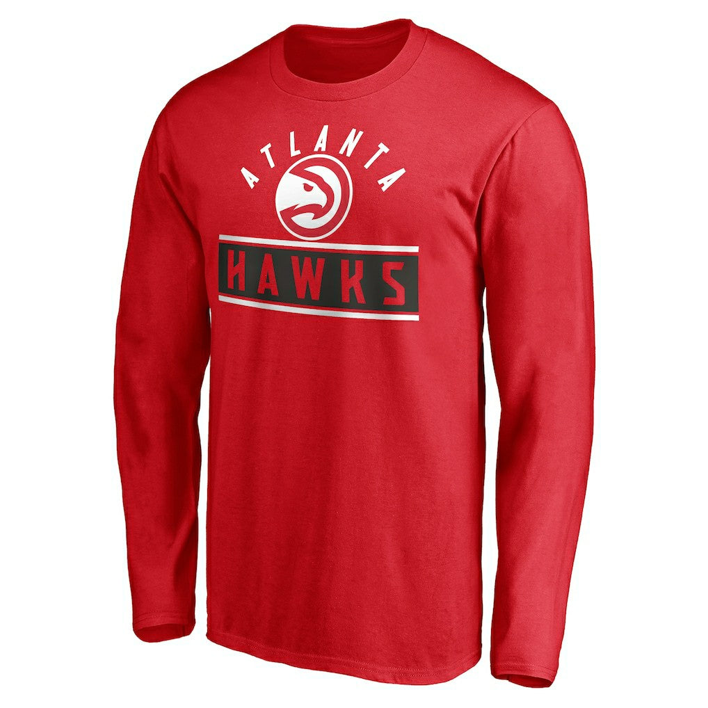 NBA - Atlanta Hawks Team Arch Knockout Long Sleeve T-Shirt - Red