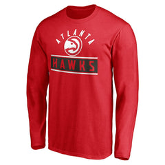 NBA - Atlanta Hawks Team Arch Knockout Long Sleeve T-Shirt - Red