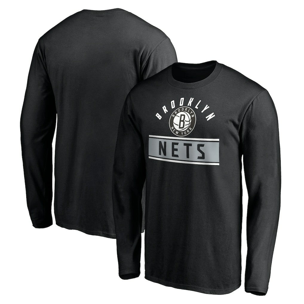 NBA - Brooklyn Nets Team Arch Knockout Long Sleeve T-Shirt - Black