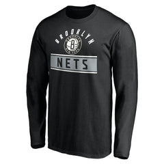 NBA - Brooklyn Nets Team Arch Knockout Long Sleeve T-Shirt - Black