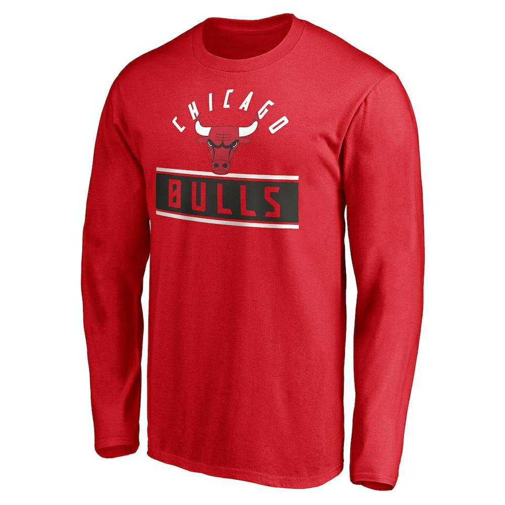 NBA - Chicago Bulls Team Arch Knockout Long Sleeve T-Shirt - Red