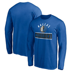 NBA - Dallas Mavericks Team Arch Knockout Long Sleeve T-Shirt - Blue