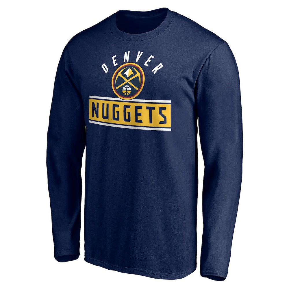 NBA - Denver Nuggets Team Arch Knockout Long Sleeve T-Shirt - Navy