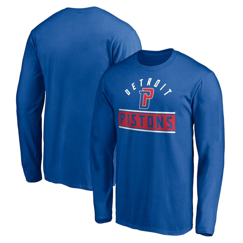 NBA - Detroit Pistons Team Arch Knockout Long Sleeve T-Shirt - Blue
