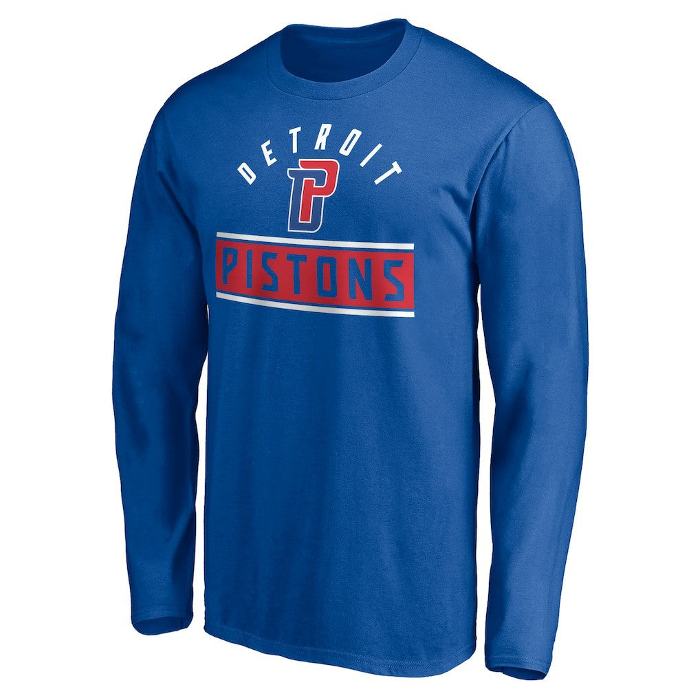 NBA - Detroit Pistons Team Arch Knockout Long Sleeve T-Shirt - Blue
