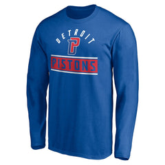 NBA - Detroit Pistons Team Arch Knockout Long Sleeve T-Shirt - Blue