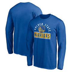 NBA - Golden State Warriors Team Arch Knockout Long Sleeve T-Shirt - Royal
