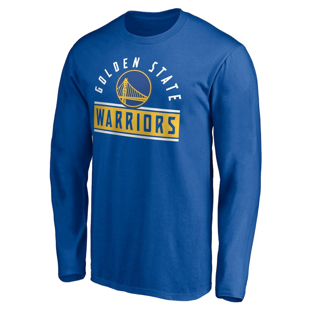 NBA - Golden State Warriors Team Arch Knockout Long Sleeve T-Shirt - Royal