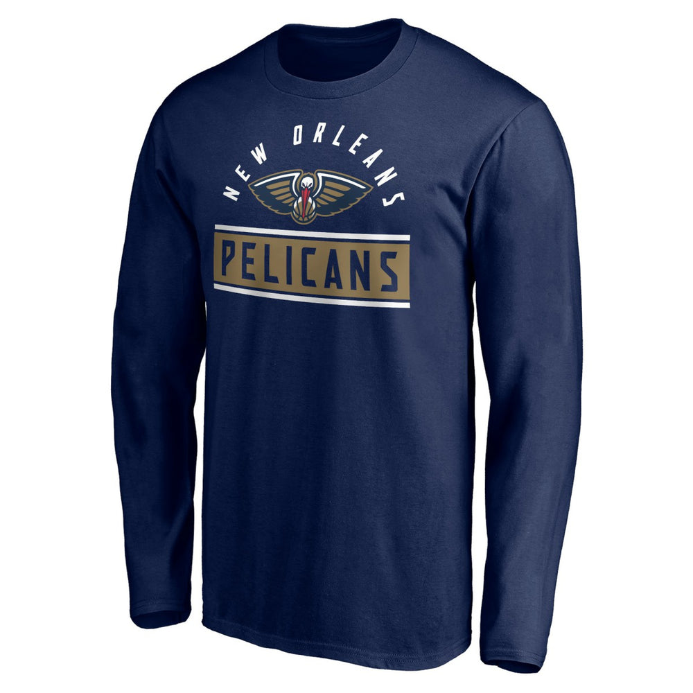 NBA - New Orleans Pelicans Team Arch Knockout Long Sleeve T-Shirt - Navy