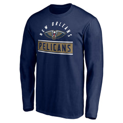 NBA - New Orleans Pelicans Team Arch Knockout Long Sleeve T-Shirt - Navy