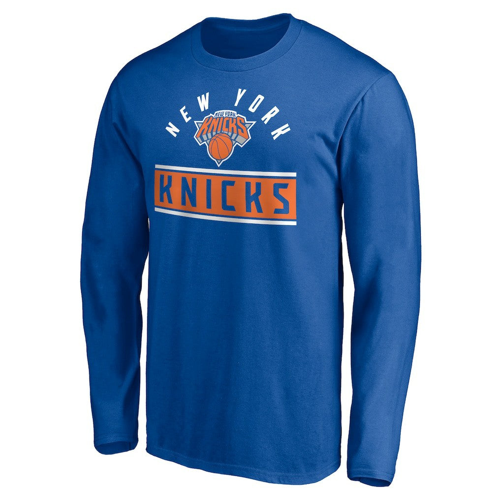 NBA - New York Knicks Team Arch Knockout Long Sleeve T-Shirt - Blue